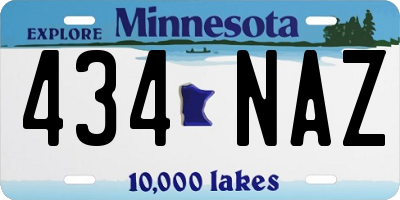 MN license plate 434NAZ