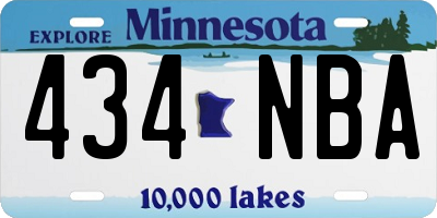 MN license plate 434NBA