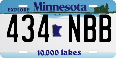 MN license plate 434NBB