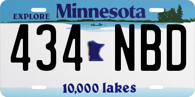 MN license plate 434NBD