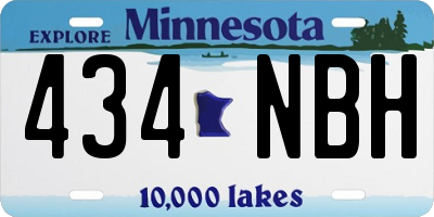 MN license plate 434NBH