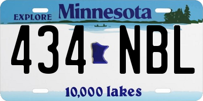 MN license plate 434NBL