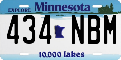 MN license plate 434NBM