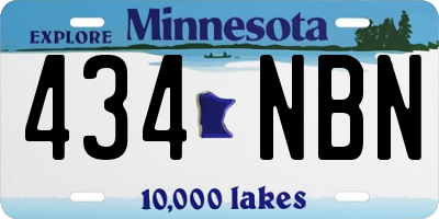 MN license plate 434NBN