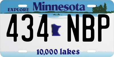 MN license plate 434NBP
