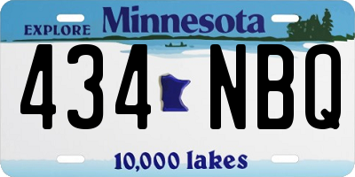 MN license plate 434NBQ
