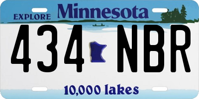 MN license plate 434NBR