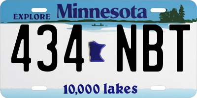 MN license plate 434NBT