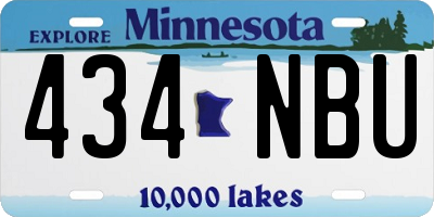 MN license plate 434NBU