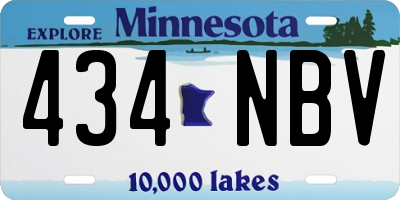 MN license plate 434NBV