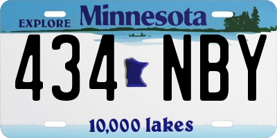 MN license plate 434NBY
