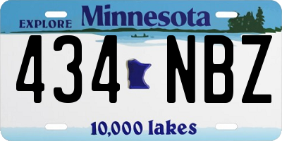MN license plate 434NBZ