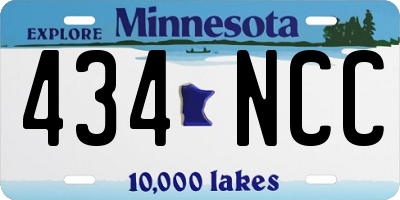 MN license plate 434NCC