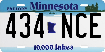 MN license plate 434NCE