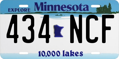 MN license plate 434NCF