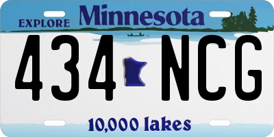 MN license plate 434NCG