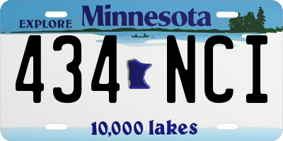 MN license plate 434NCI