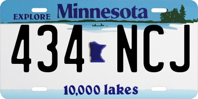 MN license plate 434NCJ