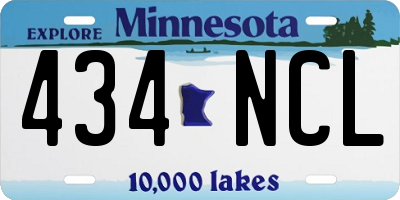 MN license plate 434NCL