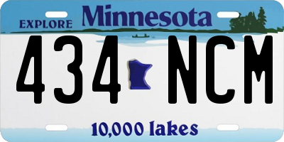 MN license plate 434NCM