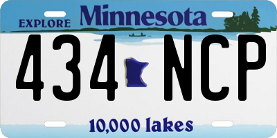 MN license plate 434NCP