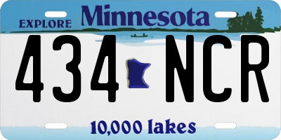 MN license plate 434NCR
