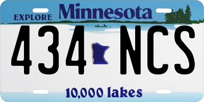 MN license plate 434NCS