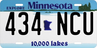 MN license plate 434NCU