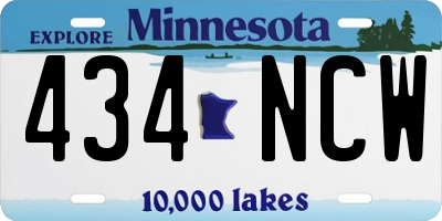 MN license plate 434NCW