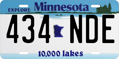 MN license plate 434NDE