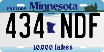 MN license plate 434NDF