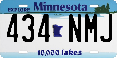 MN license plate 434NMJ