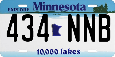 MN license plate 434NNB