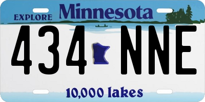 MN license plate 434NNE
