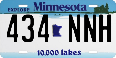 MN license plate 434NNH