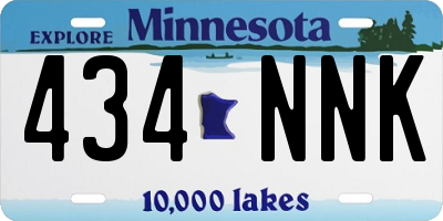 MN license plate 434NNK