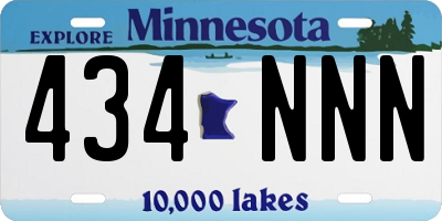MN license plate 434NNN