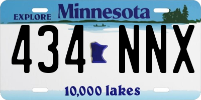 MN license plate 434NNX