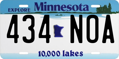 MN license plate 434NOA