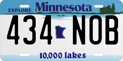 MN license plate 434NOB