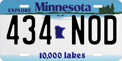 MN license plate 434NOD