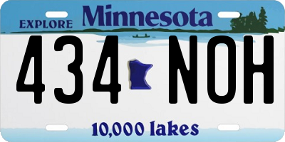 MN license plate 434NOH