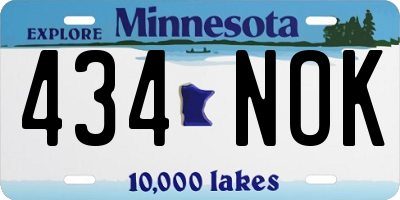 MN license plate 434NOK