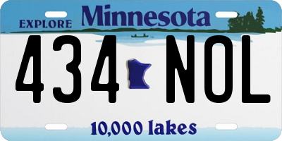 MN license plate 434NOL