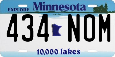 MN license plate 434NOM