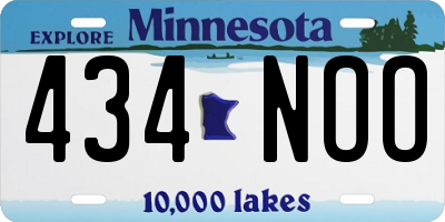 MN license plate 434NOO
