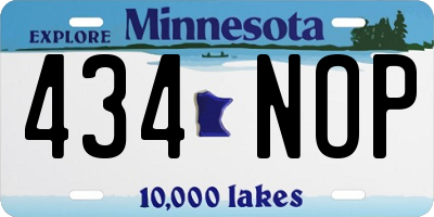 MN license plate 434NOP