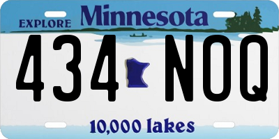 MN license plate 434NOQ