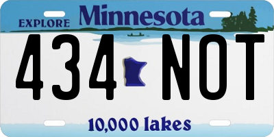 MN license plate 434NOT