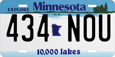 MN license plate 434NOU